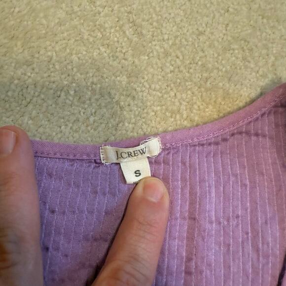 J. Crew 2 Tank Top Bundle Small Silk Pleats and Lace Yellow Purple EUC Y2K - Picture 8 of 13